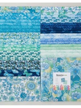 Butterfly Calypso cotton layer cake 10” squares by Benartex